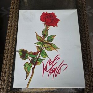 Lord & Taylor Red Rose Gift Box w/ 1999 Store Receipt Floral Box 15x12x3.5 VTG